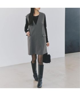 【ラ トータリテ/La TOTALITE】のVネックミニワンピース 人気、トレンドファッション・服の通販 founy(ファニー) ファッション Fashion レディースファッション WOMEN ワンピース Dress 2024年 2024 2024-2025秋冬・A/W Aw/Autumn/Winter/Fw/Fall/2024-2025 カットソー Cut And Sew スキニー Skinny チュニック Tunic ビジュー Bijou ベスト Vest ボトム Bottom レギンス Leggings |ID:prp329100004186864