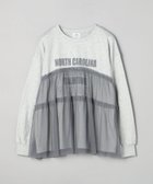 【コーエン/COEN】の天竺ロゴプリントチュールドッキングロングスリーブTシャツ LT.GRAY|ID: prp329100004186891 ipo3291000000029010271