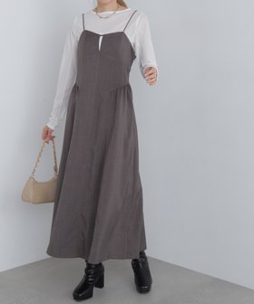 【フリーズマート/FREE'S MART】のコルセットライクキャミワンピース 人気、トレンドファッション・服の通販 founy(ファニー) ファッション Fashion レディースファッション WOMEN ワンピース Dress キャミワンピース No Sleeve Dresses キャミワンピース Cami Dress ギャザー Gather フィット Fit フレア Flare フロント Front ラップ Wrap |ID:prp329100004186936