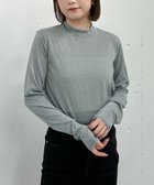 【アルシーヴ/archives】のハイネックラメシアーTOPS 人気、トレンドファッション・服の通販 founy(ファニー) ファッション Fashion レディースファッション WOMEN トップス・カットソー Tops/Tshirt インナー Inner キャミワンピース Cami Dress シアー Sheer スウェット Sweat ワンポイント One Point thumbnail GREEN|ID: prp329100004187118 ipo3291000000029167509