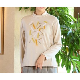 【ロブジェ/LOBJIE】の起毛刺繍 スタンドカラーカットソー 人気、トレンドファッション・服の通販 founy(ファニー) ファッション Fashion レディースファッション WOMEN トップス・カットソー Tops/Tshirt カットソー Cut and Sewn インナー Inner カットソー Cut And Sew カラフル Colorful ジャケット Jacket トレンド Trend ベスト Vest 日本製 Made In Japan 長袖 Long Sleeve |ID:prp329100004187182