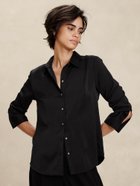 【バナナリパブリック ファクトリーストア/BANANA REPUBLIC FACTORY STORE】のBANANA REPUBLIC FACTORY STORE サテンクラシックシャツ BLACK_800|ID: prp329100004187300 ipo3291000000029472592