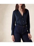 【バナナリパブリック ファクトリーストア/BANANA REPUBLIC FACTORY STORE】のBANANA REPUBLIC FACTORY STORE サテンクラシックシャツ PREPPY_NAVY|ID: prp329100004187300 ipo3291000000029472594