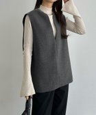 【ジュノア/JUNOAH】の深Vネックベスト 人気、トレンドファッション・服の通販 founy(ファニー) ファッション Fashion レディースファッション WOMEN アウター Coat Outerwear トップス・カットソー Tops/Tshirt ベスト/ジレ Gilets/Vests Vネック V-Neck ベスト Vest thumbnail ダークグレー|ID: prp329100004187333 ipo3291000000029434091