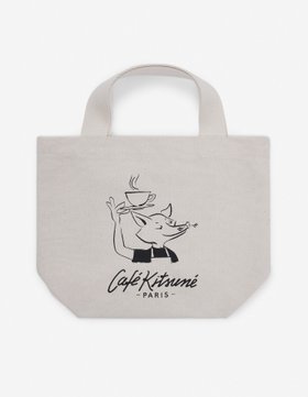 【メゾン キツネ/MAISON KITSUNE】のMaison Kitsune/CAFE KITSUNE FOX MINI TOTE BAG 人気、トレンドファッション・服の通販 founy(ファニー) ファッション Fashion レディースファッション WOMEN バッグ Bag キャンバス Canvas ショルダー Shoulder ハンド Hand フロント Front プリント Print ポケット Pocket |ID:prp329100004187411