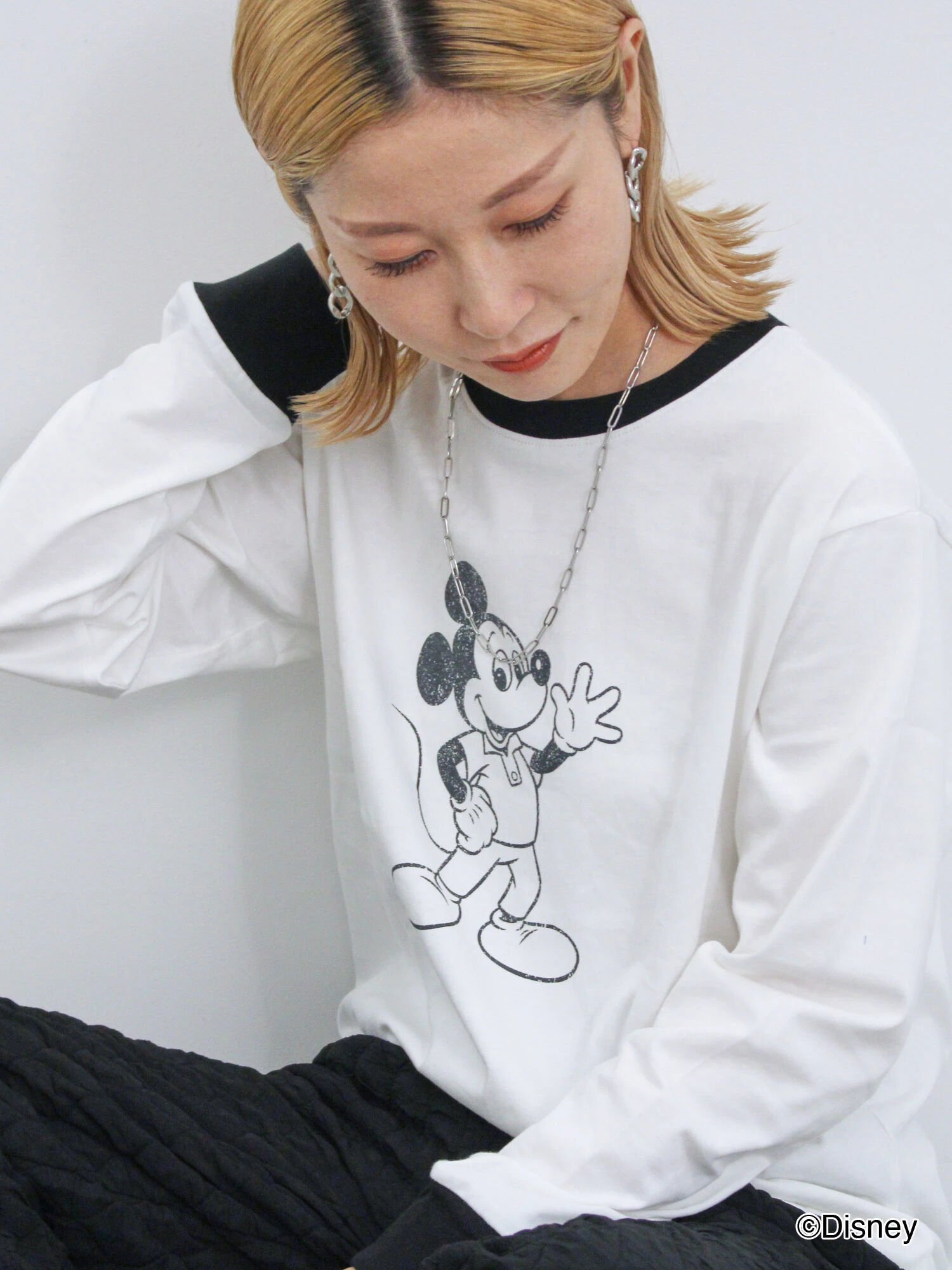 【サマンサモスモス/Samansa Mos2】の【Disney】ミッキー フレンズ/アソートリンガーロンT 人気、トレンドファッション・服の通販 founy(ファニー) 　ファッション　Fashion　レディースファッション　WOMEN　トップス・カットソー　Tops/Tshirt　ロング / Tシャツ　T-Shirts　キャラクター　Character　スリーブ　Sleeve　プリント　Print　ロング　Long　ヴィンテージ　Vintage　 other-1|ID: prp329100004187423 ipo3291000000029113002