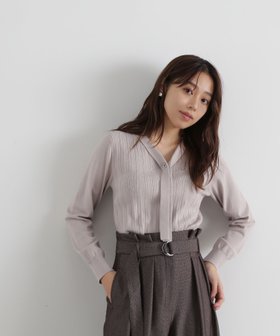 【ナチュラル ビューティー ベーシック/NATURAL BEAUTY BASIC】のハトメボウタイプリーツニット 24AW 人気、トレンドファッション・服の通販 founy(ファニー) ファッション Fashion レディースファッション WOMEN トップス・カットソー Tops/Tshirt ニット Knit Tops 2024年 2024 2024-2025秋冬・A/W Aw/Autumn/Winter/Fw/Fall/2024-2025 おすすめ Recommend コンパクト Compact スタイリッシュ Stylish ストレッチ Stretch フロント Front プリーツ Pleats ビジネス 仕事 通勤 Business |ID:prp329100004187572