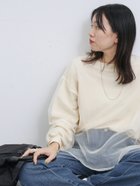 【サマンサモスモス/Samansa Mos2】のオーガンジードッキングプルオーバー 人気、トレンドファッション・服の通販 founy(ファニー) ファッション Fashion レディースファッション WOMEN トップス・カットソー Tops/Tshirt プルオーバー Pullover オーガンジー Organdy シアー Sheer ドッキング Docking エレガント 上品 Elegant thumbnail キナリ|ID: prp329100004187715 ipo3291000000029085984