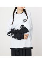 【ロデオクラウンズワイドボウル/RODEO CROWNS WIDE BOWL】の【UNISEX】ラクガキフェイクレイヤード ロングスリーブTシャツ 人気、トレンドファッション・服の通販 founy(ファニー) ファッション Fashion レディースファッション WOMEN トップス・カットソー Tops/Tshirt シャツ/ブラウス Shirts/Blouses ロング / Tシャツ T-Shirts ユニセックス Unisex おすすめ Recommend インナー Inner ジャケット Jacket スリーブ Sleeve プリント Print ポケット Pocket ロング Long 半袖 Short Sleeve thumbnail WHT|ID: prp329100004187797 ipo3291000000029013921