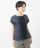 【その他のブランド/Other】のスパンコール刺繍フレンチスリーブカットソー ネイビー|ID: prp329100004187875 ipo3291000000029014250