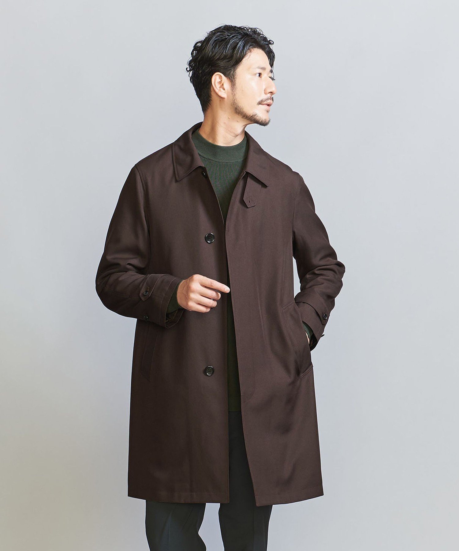 【ビューティ&ユース ユナイテッドアローズ/BEAUTY&YOUTH / UNITED ARROWS / MEN】の【WEB限定 WARDROBE SMART】Reflax バルマカーンコート インテリア・キッズ・メンズ・レディースファッション・服の通販 founy(ファニー) 　ファッション　Fashion　メンズファッション　MEN　コンパクト　Compact　スタイリッシュ　Stylish　スタンド　Stand　スニーカー　Sneakers　スマート　Smart　スリーブ　Sleeve　ツイル　Twill　ファブリック　Fabric　モダン　Modern　おすすめ　Recommend　DK.BROWN|ID: prp329100004189300 ipo3291000000029526918