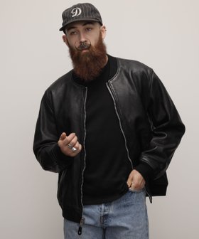 【ショット/Schott / MEN】のLEATHER JACKET BOWERY/レザージャケット バワリー MA-1 人気、トレンドファッション・服の通販 founy(ファニー) ファッション Fashion メンズファッション MEN ジャケット Jacket スタッズ Studs 定番 Standard ニューヨーク New York 人気 Popularity パーカー Hoodie ビッグ Big フロント Front ライダース Riders ライダースジャケット Riders Jacket |ID:prp329100004189369