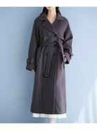 【セルフォード/CELFORD】のウール混ロングトレンチコート 人気、トレンドファッション・服の通販 founy(ファニー) ファッション Fashion レディースファッション WOMEN アウター Coat Outerwear コート Coats トレンチコート Trench Coats スリット Slit フレア Flare リアル Real ロング Long おすすめ Recommend エレガント 上品 Elegant thumbnail CGRY[007]|ID: prp329100004189420 ipo3291000000029023966