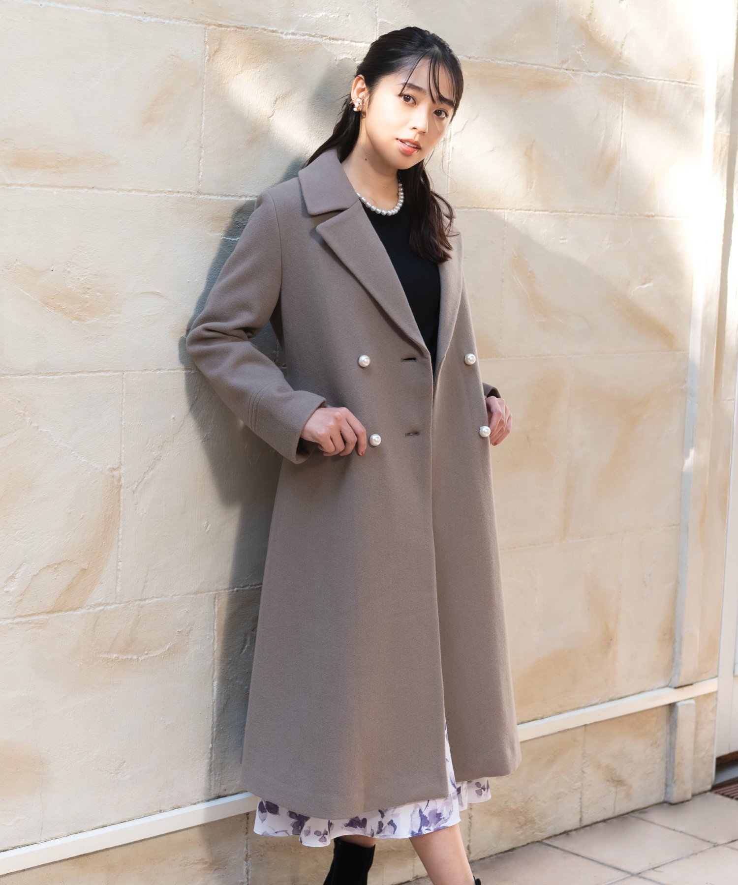 【ミッシュマッシュ/MISCH MASCH】のパールボタンコート/MM348606 人気、トレンドファッション・服の通販 founy(ファニー) 　ファッション　Fashion　レディースファッション　WOMEN　アウター　Coat Outerwear　コート　Coats　パール　Pearl　エレガント 上品　Elegant　 other-1|ID: prp329100004189440 ipo3291000000029300795