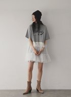 【コエル/COEL】のチュールドッキングロゴチュニック 人気、トレンドファッション・服の通販 founy(ファニー) ファッション Fashion レディースファッション WOMEN トップス・カットソー Tops/Tshirt thumbnail グレー|ID: prp329100004189457 ipo3291000000029024134