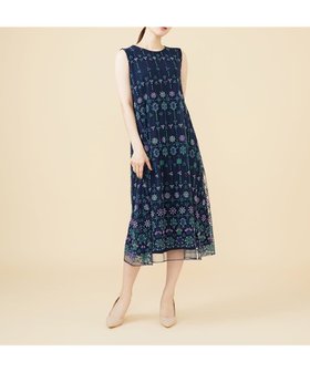 【シビラ/SYBILLA】のジオメトリックフラワー刺繍チュールドレス 人気、トレンドファッション・服の通販 founy(ファニー) ファッション Fashion レディースファッション WOMEN ワンピース Dress ドレス Party Dresses カットソー Cut And Sew チュール Tulle ドレス Dress フォーマル Formal フラワー Flower ラベンダー Lavender |ID:prp329100004189469