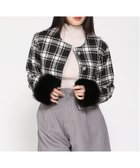 【イング/INGNI】の袖ファーチェック柄JK 人気、トレンドファッション・服の通販 founy(ファニー) ファッション Fashion レディースファッション WOMEN トップス・カットソー Tops/Tshirt ショート Short ジャケット Jacket チェック Check フロント Front ポケット Pocket モノトーン Monotone thumbnail クロオフ/チェック|ID: prp329100004189474 ipo3291000000029160929