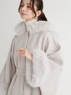 【セルフォード/CELFORD】のファーポンチョコート 人気、トレンドファッション・服の通販 founy(ファニー) ファッション Fashion レディースファッション WOMEN アウター Coat Outerwear コート Coats ポンチョ Ponchos エレガント 上品 Elegant フォックス Fox 人気 Popularity thumbnail LGRY[005]|ID: prp329100004189656 ipo3291000000029024988