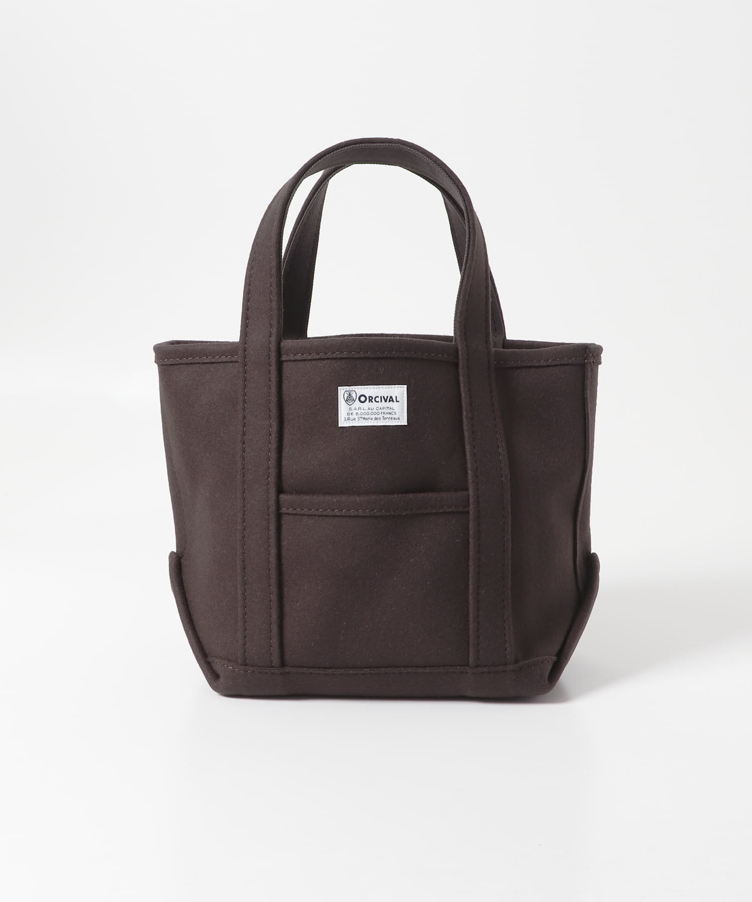 【アーバンリサーチ ドアーズ/URBAN RESEARCH DOORS】のORCIVAL MELTON TOTE BAG SMALL インテリア・キッズ・メンズ・レディースファッション・服の通販 founy(ファニー) 　ファッション　Fashion　レディースファッション　WOMEN　バッグ　Bag　2024年　2024　2024-2025秋冬・A/W　Aw/Autumn/Winter/Fw/Fall/2024-2025　A/W・秋冬　Aw・Autumn/Winter・Fw・Fall-Winter　冬　Winter　フランス　France　ボーダー　Border　BROWN|ID: prp329100004189763 ipo3291000000029294032