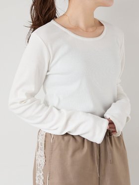 【エヘカソポ/ehka sopo】のちびレースカットソー 人気、トレンドファッション・服の通販 founy(ファニー) ファッション Fashion レディースファッション WOMEN トップス・カットソー Tops/Tshirt カットソー Cut and Sewn おすすめ Recommend カットソー Cut And Sew シンプル Simple レース Race |ID:prp329100004190194