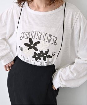 【スローブ イエナ/SLOBE IENA】のLES FLEURS 刺しゅうロゴロンTEE 人気、トレンドファッション・服の通販 founy(ファニー) ファッション Fashion レディースファッション WOMEN トップス・カットソー Tops/Tshirt ロング / Tシャツ T-Shirts 2024年 2024 2024-2025秋冬・A/W Aw/Autumn/Winter/Fw/Fall/2024-2025 アクセサリー Accessories カットソー Cut And Sew コレクション Collection タイトスカート Tight Skirt デニム Denim エレガント 上品 Elegant |ID:prp329100004190248