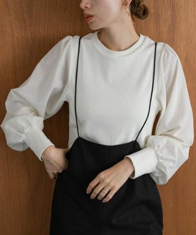 【サニーレーベル/Sonny Label / URBAN RESEARCH】の『WEB限定』パフスリーブコンビプルオーバー 人気、トレンドファッション・服の通販 founy(ファニー) ファッション Fashion レディースファッション WOMEN トップス・カットソー Tops/Tshirt プルオーバー Pullover 2025年 2025 S/S・春夏 Ss・Spring/Summer おすすめ Recommend カットソー Cut And Sew ギャザー Gather コンパクト Compact ドッキング Docking バランス Balance 夏 Summer |ID:prp329100004190272