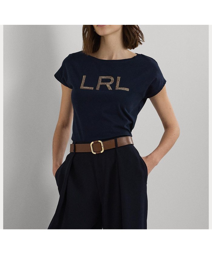 【ラルフローレン/RALPH LAUREN】のビーデッドロゴ コットン ジャージー Tシャツ インテリア・キッズ・メンズ・レディースファッション・服の通販 founy(ファニー) https://founy.com/ ファッション Fashion レディースファッション WOMEN トップス・カットソー Tops/Tshirt シャツ/ブラウス Shirts/Blouses ロング / Tシャツ T-Shirts インド India ジャージー Jersey フィット Fit リラックス Relax 半袖 Short Sleeve |ID: prp329100004190313 ipo3291000000029166315