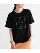 【ラシュッド/LASUD】のフロント刺繍デザインTシャツ ブラック|ID: prp329100004190387 ipo3291000000029265340