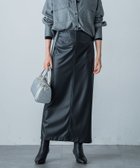 【ロートレ アモン/LAUTRE AMONT】の2WAY合皮スカート≪洗濯機で洗える≫ 人気、トレンドファッション・服の通販 founy(ファニー) ファッション Fashion レディースファッション WOMEN スカート Skirt ストレッチ Stretch 洗える Washable thumbnail ブラック|ID: prp329100004190808 ipo3291000000029029797