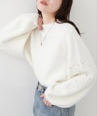 【ナチュラルクチュール/natural couture】の【WEB限定】ビジュースリーブもちもち畦ニット 人気、トレンドファッション・服の通販 founy(ファニー) ファッション Fashion レディースファッション WOMEN トップス・カットソー Tops/Tshirt ニット Knit Tops 2024年 2024 2024-2025秋冬・A/W Aw/Autumn/Winter/Fw/Fall/2024-2025 おすすめ Recommend キャミワンピース Cami Dress デニム Denim ビジュー Bijou ボトム Bottom ラベンダー Lavender 定番 Standard 畦 Ridge thumbnail オフホワイト|ID: prp329100004191157 ipo3291000000029485347