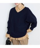 【スローブ イエナ/SLOBE IENA】のソフトラムナイロンVネックプルオーバー 人気、トレンドファッション・服の通販 founy(ファニー) ファッション Fashion レディースファッション WOMEN トップス・カットソー Tops/Tshirt プルオーバー Pullover Vネック V-Neck 2024年 2024 2024-2025秋冬・A/W Aw/Autumn/Winter/Fw/Fall/2024-2025 カットソー Cut And Sew シンプル Simple リラックス Relax thumbnail ネイビー|ID: prp329100004191491 ipo3291000000029531896