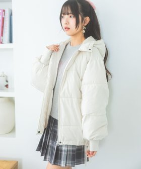 【レピピアルマリオ/repipi armario / KIDS】のエアサーマルフードブルゾン 人気、トレンドファッション・服の通販 founy(ファニー) ファッション Fashion キッズファッション KIDS A/W・秋冬 Aw・Autumn/Winter・Fw・Fall-Winter ショート Short ダウン Down デニム Denim トレンド Trend ボトム Bottom モノトーン Monotone リボン Ribbon 切替 Switching 防寒 Cold Protection |ID:prp329100004191517