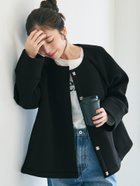 【コカ/COCA】のハリ感ダンボールワイドスリーブジャケット 人気、トレンドファッション・服の通販 founy(ファニー) ファッション Fashion レディースファッション WOMEN アウター Coat Outerwear ジャケット Jackets ポケット Pocket thumbnail Black|ID: prp329100004191716 ipo3291000000029035668