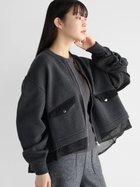 【ラシュッド/LASUD】のシアーラメドッキングニットブルゾン 人気、トレンドファッション・服の通販 founy(ファニー) ファッション Fashion レディースファッション WOMEN アウター Coat Outerwear ブルゾン Blouson/Jackets トップス・カットソー Tops/Tshirt ニット Knit Tops おすすめ Recommend ギャザー Gather ショート Short ドッキング Docking バランス Balance フラップ Flap ブルゾン Blouson ポケット Pocket ミリタリー Military thumbnail チャコールグレー|ID: prp329100004191919 ipo3291000000029160300