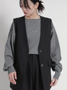 【サマンサモスモス/Samansa Mos2】のウールライクジレ(セットアップ可) 人気、トレンドファッション・服の通販 founy(ファニー) ファッション Fashion レディースファッション WOMEN アウター Coat Outerwear トップス・カットソー Tops/Tshirt ベスト/ジレ Gilets/Vests おすすめ Recommend インナー Inner ストレッチ Stretch セットアップ Set Up バランス Balance ベスト Vest thumbnail ブラック|ID: prp329100004191976 ipo3291000000029159819