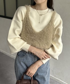 【ゼヴォン/Thevon】のシャギービスチェセットニット 人気、トレンドファッション・服の通販 founy(ファニー) ファッション Fashion レディースファッション WOMEN トップス・カットソー Tops/Tshirt ニット Knit Tops ビスチェ Bustier 2024年 2024 2024-2025秋冬・A/W Aw/Autumn/Winter/Fw/Fall/2024-2025 A/W・秋冬 Aw・Autumn/Winter・Fw・Fall-Winter ショート Short スラックス Slacks タイトスカート Tight Skirt デニム Denim ビスチェ Bustier リブニット Rib Knit |ID:prp329100004192047