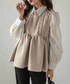 【その他のブランド/Other】のフロントスカラップペプラムベスト 人気、トレンドファッション・服の通販 founy(ファニー) ファッション Fashion レディースファッション WOMEN アウター Coat Outerwear トップス・カットソー Tops/Tshirt ベスト/ジレ Gilets/Vests A/W・秋冬 Aw・Autumn/Winter・Fw・Fall-Winter ガーリー Girly クラシカル Classical スカラップ Scalloped フェミニン Feminine ペプラム Peplum メランジ Melange エレガント 上品 Elegant 楽ちん Easy thumbnail ベージュ|ID: prp329100004192105 ipo3291000000029091942