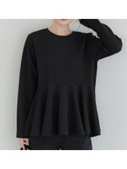 【コカ/COCA】のエンボス加工長袖フレアトップス Black|ID: prp329100004192227 ipo3291000000029038529