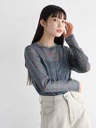 【ラシュッド/LASUD】の小花プリントカットソー ダークグリーン|ID: prp329100004192268 ipo3291000000029038768