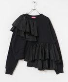 【アーバンリサーチ/URBAN RESEARCH】のVIVIANO Ruffle Sweat Shirts BLACK|ID: prp329100004192316 ipo3291000000029038956