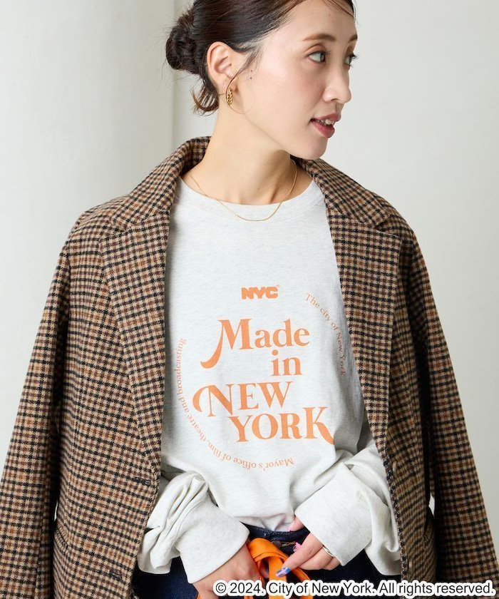 【フリークスストア/FREAK'S STORE】のNYC/MADEinNYプリントロングスリーブTシャツ インテリア・キッズ・メンズ・レディースファッション・服の通販 founy(ファニー) 　ファッション　Fashion　レディースファッション　WOMEN　トップス・カットソー　Tops/Tshirt　シャツ/ブラウス　Shirts/Blouses　ロング / Tシャツ　T-Shirts　スペシャル　Special　杢グレー|ID: prp329100004192328 ipo3291000000029039000