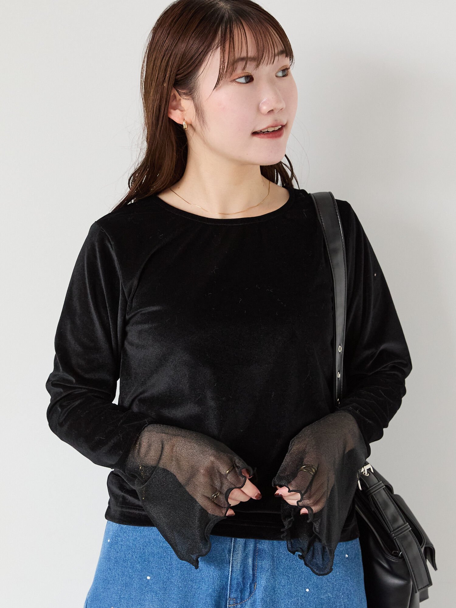 【エヘカソポ/ehka sopo】のシアーXベロアカットソー 人気、トレンドファッション・服の通販 founy(ファニー) 　ファッション　Fashion　レディースファッション　WOMEN　トップス・カットソー　Tops/Tshirt　カットソー　Cut and Sewn　ベロア　Velour　シアー　Sheer　トレンド　Trend　ベロア　Velor　エレガント 上品　Elegant　切替　Switching　 other-1|ID: prp329100004192342 ipo3291000000029039048