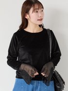 【エヘカソポ/ehka sopo】のシアーXベロアカットソー 人気、トレンドファッション・服の通販 founy(ファニー) ファッション Fashion レディースファッション WOMEN トップス・カットソー Tops/Tshirt カットソー Cut and Sewn ベロア Velour シアー Sheer トレンド Trend ベロア Velor エレガント 上品 Elegant 切替 Switching thumbnail ブラック|ID: prp329100004192342 ipo3291000000029039050