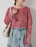 【エヘカソポ/ehka sopo】のシアーXベロアカットソー 人気、トレンドファッション・服の通販 founy(ファニー) ファッション Fashion レディースファッション WOMEN トップス・カットソー Tops/Tshirt カットソー Cut and Sewn ベロア Velour シアー Sheer トレンド Trend ベロア Velor エレガント 上品 Elegant 切替 Switching thumbnail ピンク|ID: prp329100004192342 ipo3291000000029039052