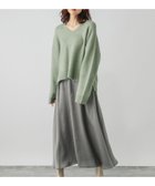 【グローバルワーク/GLOBAL WORK】のフワフワHugmeVネックプルオーバー*スカートSET/137620 人気、トレンドファッション・服の通販 founy(ファニー) ファッション Fashion レディースファッション WOMEN スカート Skirt サテン Satin ハイネック High Neck フレア Flare エレガント 上品 Elegant 楽ちん Easy thumbnail GRN5|ID: prp329100004192365 ipo3291000000029039135