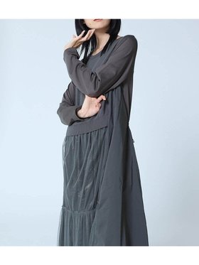 【ラシュッド/LASUD】のシアーレイヤードワンピース 人気、トレンドファッション・服の通販 founy(ファニー) ファッション Fashion レディースファッション WOMEN ワンピース Dress シアー Sheer チュール Tulle ドッキング Docking フェミニン Feminine プリント Print 今季 This Season |ID:prp329100004192480