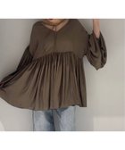 【プラージュ/Plage】のelegant volume ブラウス 人気、トレンドファッション・服の通販 founy(ファニー) ファッション Fashion レディースファッション WOMEN トップス・カットソー Tops/Tshirt シャツ/ブラウス Shirts/Blouses ギャザー Gather フロント Front thumbnail ブラウン|ID: prp329100004192709 ipo3291000000029041994