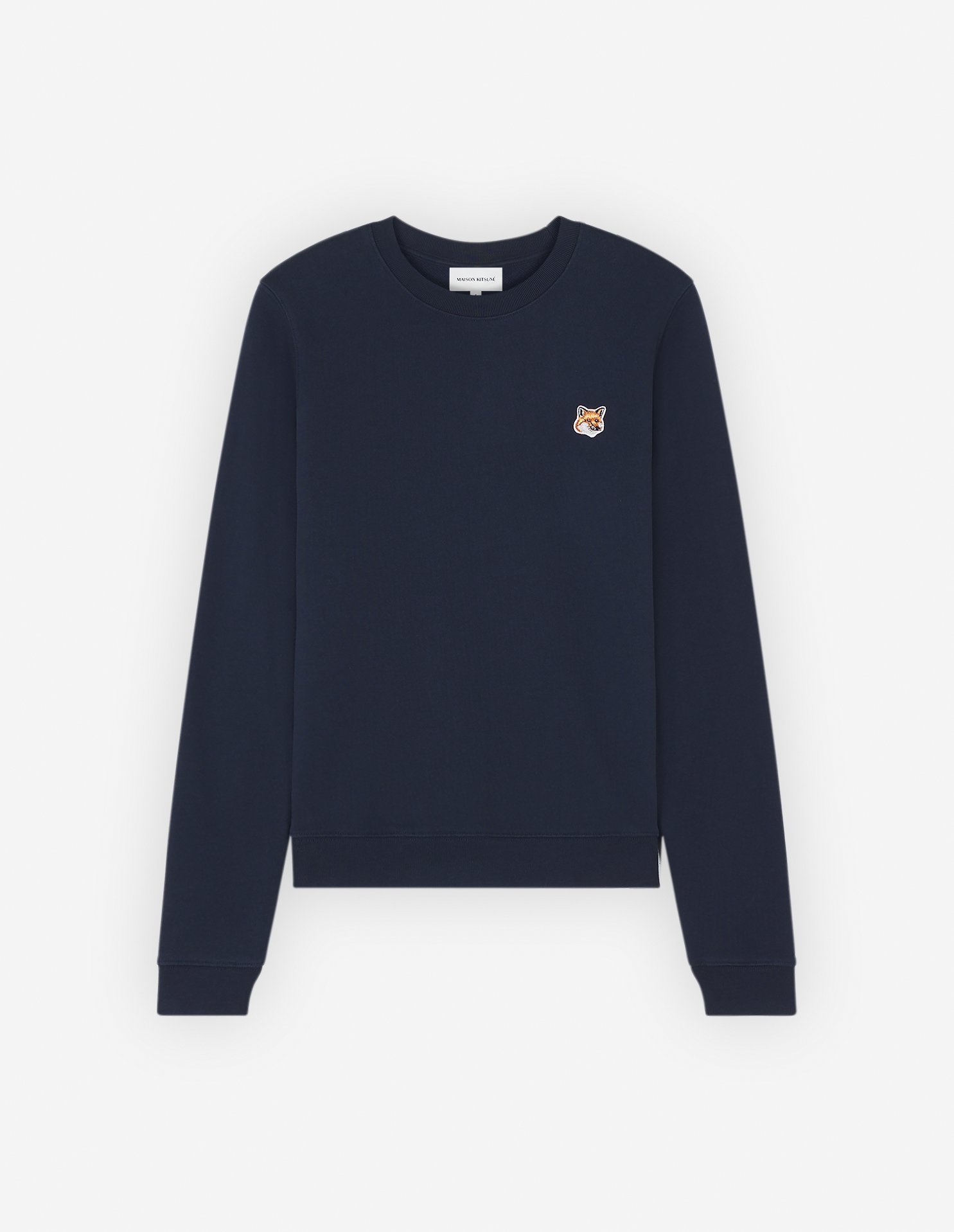 【メゾン キツネ/MAISON KITSUNE】のMaison Kitsune/FOX HEAD PATCH REGULAR SWEATSHIRT インテリア・キッズ・メンズ・レディースファッション・服の通販 founy(ファニー) 　ファッション　Fashion　レディースファッション　WOMEN　トップス・カットソー　Tops/Tshirt　シャツ/ブラウス　Shirts/Blouses　パーカ　Sweats　ロング / Tシャツ　T-Shirts　スウェット　Sweat　A/W・秋冬　Aw・Autumn/Winter・Fw・Fall-Winter　冬　Winter　クラシック　Classic　パッチ　Patch　フォックス　Fox　無地　Plain Color　長袖　Long Sleeve　INK BLUE|ID: prp329100004192726 ipo3291000000029630752