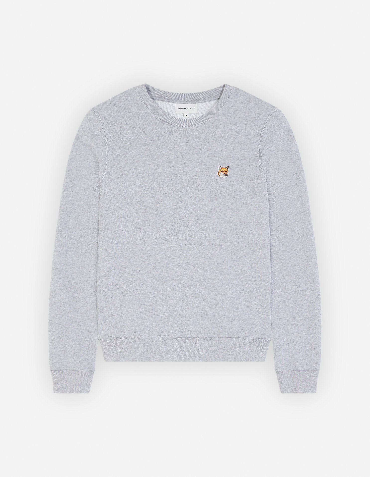 【メゾン キツネ/MAISON KITSUNE】のMaison Kitsune/FOX HEAD PATCH REGULAR SWEATSHIRT インテリア・キッズ・メンズ・レディースファッション・服の通販 founy(ファニー) 　ファッション　Fashion　レディースファッション　WOMEN　トップス・カットソー　Tops/Tshirt　シャツ/ブラウス　Shirts/Blouses　パーカ　Sweats　ロング / Tシャツ　T-Shirts　スウェット　Sweat　A/W・秋冬　Aw・Autumn/Winter・Fw・Fall-Winter　冬　Winter　クラシック　Classic　パッチ　Patch　フォックス　Fox　無地　Plain Color　長袖　Long Sleeve　LIGHT GREY MELANGE|ID: prp329100004192726 ipo3291000000029630753