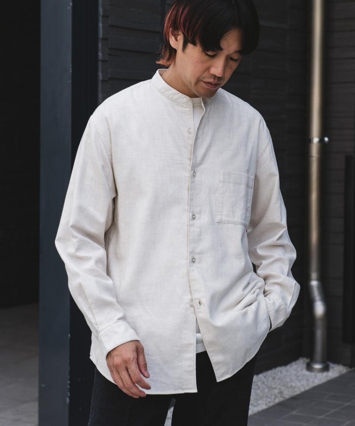 【アーバンリサーチ ドアーズ/URBAN RESEARCH DOORS / MEN】のビエラバンドカラーシャツ インテリア・キッズ・メンズ・レディースファッション・服の通販 founy(ファニー) https://founy.com/ ファッション Fashion メンズファッション MEN 2024年 2024 2024-2025秋冬・A/W Aw/Autumn/Winter/Fw/Fall/2024-2025 A/W・秋冬 Aw・Autumn/Winter・Fw・Fall-Winter 冬 Winter おすすめ Recommend インナー Inner カットソー Cut And Sew ショルダー Shoulder スウェット Sweat ドロップ Drop リラックス Relax 秋 Autumn/Fall |ID: prp329100004192859 ipo3291000000029565827